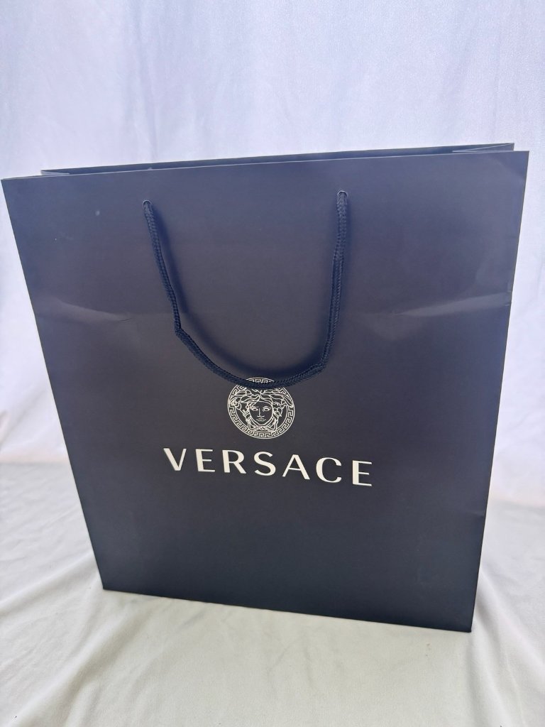 Versace Reusable Paper Shopping Bag Black 155 X 14 X 4